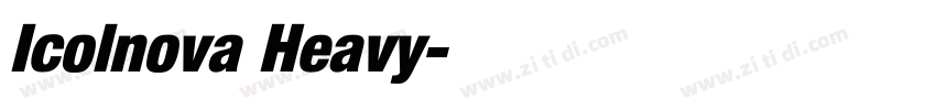 Icolnova Heavy字体转换